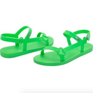 Melissa Sun Downtown Green Strap Sandals